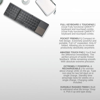 Foldable Bluetooth Keyboard